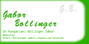 gabor bollinger business card